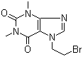 结构式 CAS# 23146-05-6, 7-(2-溴乙基)茶碱; 7-(2-溴乙基)-1,3-二甲基-3,7-二氢-1H-嘌呤-2,6-二酮