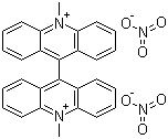 N,N'-二甲基-9,9'-联吖啶鎓硝酸盐分子结构 (CAS 2315-97-1)