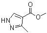 3-甲基-1H-吡唑-4-羧酸甲酯分子结构 (CAS 23170-45-8)