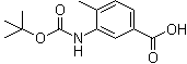 3-[[叔丁氧羰基]氨基]-4-甲基苯甲酸分子结构 (CAS 231958-04-6)