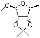 甲基-5-脱氧-2,3-O-异亚丙基-beta-D-呋喃核糖苷分子结构 (CAS 23202-81-5)