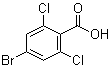 4-溴-2,6-二氯苯甲酸分子结构 (CAS 232275-51-3)