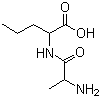 DL-丙氨酰-DL-正缬氨酸分子结构 (CAS 2325-18-0)
