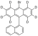 1,2,3,4,5,6,7,8-八氘代-9-溴-10-(萘-1-基)蒽分子结构 (CAS 2330770-71-1)