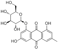 大黄素-8-beta-D-吡喃葡萄糖苷分子结构 (CAS 23313-21-5)