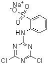 2-[(4,6-二氯-1,3,5-三嗪-2-基)氨基]苯磺酸单钠盐分子结构 (CAS 23383-84-8)