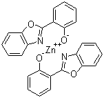 双[2-(2-苯并恶唑基)苯酚]锌 (II)分子结构 (CAS 23467-27-8)