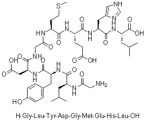 甘氨酰-L-亮氨酰-L-酪氨酰-L-alpha-天冬氨酰甘氨酰-L-蛋氨酰-L-alpha-谷氨酰-L-组氨酰-L-亮氨酸分子结构 (CAS 234770-08-2)