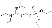 结构式 CAS# 23505-41-1, 嘧啶磷; O-2-二乙胺基-6-甲基嘧啶-4-基-O,O-二乙基硫代磷酸酯