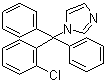 结构式 CAS# 23593-75-1, 克霉唑; 1-[(2-氯苯基)二苯甲基]-1H-咪唑