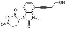3-[2,3-Dihydro-4-(4-hydroxy-1-butyn-1-yl)-3-methyl-2-oxo-1H-benzimidazol-1-yl]-2,6-piperidinedione molecular structure (CAS 2360518-94-9)