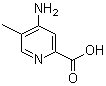 结构式 CAS# 23609-89-4, 4-氨基-5-甲基-2-吡啶羧酸