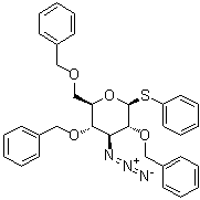Phenyl 3-azido-3-deoxy-2,4,6-tris-O-(phenylmethyl)-1-thio-beta-D-glucopyranoside molecular structure (CAS 236115-66-5)