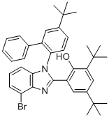 结构式 CAS# 2361613-60-5, 2-{4-溴-1-[5-(2-甲基-2-丙基)-2-联苯基]-1H-苯并咪唑-2-基}-4,6-双(2-甲基-2-丙基)苯酚