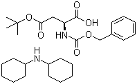 N-[(苯基甲氧基)羰基]-L-天冬氨酸 4-(叔丁基)酯二环己基胺盐分子结构 (CAS 23632-70-4)