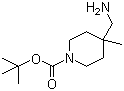 4-(氨基甲基)-4-甲基哌啶-1-甲酸叔丁酯分子结构 (CAS 236406-22-7)