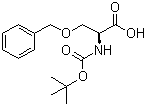 structure of CAS# 23680-31-1, N-BOC-O-Benzyl-L-serine;N-(tert-Butoxycarbonyl)-O-benzyl-L-serine; N-[(1,1-Dimethylethoxy)carbonyl]-O-(phenylmethyl)-L-serine