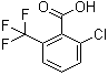 2-氯-6-(三氟甲基)苯甲酸分子结构 (CAS 2376-00-3)