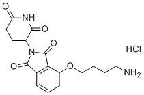 沙利度胺-O-C4-NH2(盐酸盐)分子结构 (CAS 2376990-29-1)