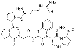 1-7-血管舒缓激肽分子结构 (CAS 23815-87-4)