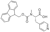 structure of CAS# 2381854-90-4, Fmoc-N-Me-3-(4-py)-L-Ala;(S)-2-((((9H-Fluoren-9-yl)methoxy)carbonyl)(methyl)amino)-3-(pyridin-4-yl)propanoic acid