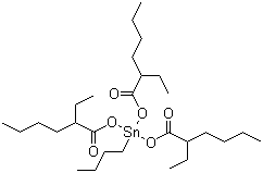 结构式 CAS# 23850-94-4, 单丁基三异辛酸锡; 三(2-乙基-1-己酸)丁基锡