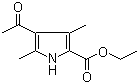 结构式 CAS# 2386-26-7, 4-乙酰基-3,5-二甲基-1H-吡咯-2-甲酸乙酯