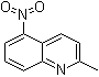 structure of CAS# 23877-94-3, 2-Methyl-5-nitroquinoline;5-Nitro-2-methylquinoline; NSC 163974