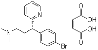 结构式 CAS# 2391-03-9, 马来酸右旋溴苯那敏