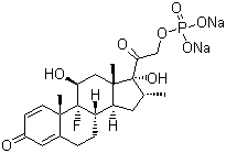 地塞米松磷酸钠分子结构 (CAS 2392-39-4)
