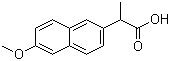 结构式 CAS# 23981-80-8, 2-(6-甲氧基-2-萘基)丙酸