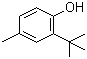 2-叔丁基对甲苯酚分子结构 (CAS 2409-55-4)