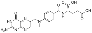 structure of CAS# 2410-93-7, Methopterin;(2S)-2-[[4-[(2-amino-4-oxo-3H-pteridin-6-yl)methyl-methylamino]benzoyl]amino]pentanedioic acid