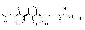 N2-[N-(N-Acetyl-L-leucyl)-L-leucyl]-DL-argininal monohydrochloride molecular structure (CAS 24125-16-4)