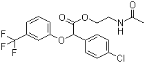 4-氯-alpha-[3-(三氟甲基)苯氧基]苯乙酸 2-(乙酰基氨基)乙酯分子结构 (CAS 24136-23-0)