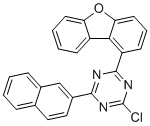 2-Chloro-4-dibenzofuran-1-yl-6-naphthalen-2-yl-1,3,5-triazine molecular structure (CAS 2418528-30-8)