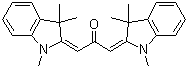 1,3-双(1,3,3-三甲基-2-吲哚啉亚基)-2-丙酮分子结构 (CAS 24293-93-4)