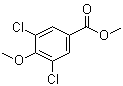 structure of CAS# 24295-27-0, 3,5-Dichloro-4-methoxybenzoic acid methyl ester;Methyl 3,5-dichloro-4-methoxybenzoate