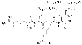 L-Arginyl-L-glutaminyl-L-arginyl-N-(4-methyl-2-oxo-2H-1-benzopyran-7-yl)-L-argininamide molecular structure (CAS 243466-39-9)
