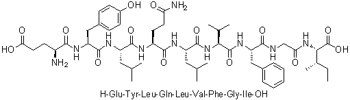 L-alpha-Glutamyl-L-tyrosyl-L-leucyl-L-glutaminyl-L-leucyl-L-valyl-L-phenylalanylglycyl-L-isoleucine molecular structure (CAS 243850-76-2)