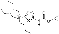 [5-(Tributylstannyl)thiazol-2-yl]carbamic acid tert-butyl ester molecular structure (CAS 243972-26-1)