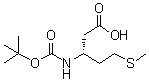 (3R)-3-[[(1,1-Dimethylethoxy)carbonyl]amino]-5-(methylthio)pentanoic acid molecular structure (CAS 244251-20-5)