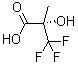structure of CAS# 24435-45-8, (2S)-3,3,3-Trifluoro-2-hydroxy-2-methyl-propanoic acid