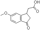 structure of CAS# 24467-92-3, 5-Methoxy-1-indanone-3-acetic acid;(¡À)-5-Methoxy-1-indanone-3-acetic acid; 2,3-Dihydro-6-methoxy-3-oxo-1H-indene-1-acetic acid; 5-Methoxy-1-oxoindane-3-acetic acid
