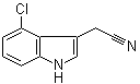 结构式 CAS# 2447-15-6, (4-氯-1H-吲哚-3-基)乙腈