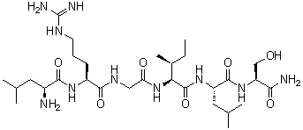 L-Leucyl-L-arginylglycyl-L-isoleucyl-L-leucyl-L-serinamide molecular structure (CAS 245329-01-5)