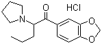 结构式 CAS# 24622-62-6, 1-(3,4-亚甲基二氧苯基)-2-吡咯烷-1-基戊酮盐酸盐
