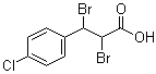 structure of CAS# 24653-99-4, 2,3-Dibromo-3-(4-chlorophenyl)propionic acid;alpha,beta-Dibromo-p-chlorohydrocinnamic acid ; alpha,beta-Dibromo-4-chlorobenzenepropanoic acid; NSC 122941