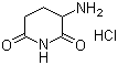 structure of CAS# 24666-56-6, 3-Amino-2,6-piperidinedione hydrochloride;2,6-Dioxopiperidine-3-ammonium chloride