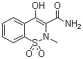 4-羟基-2-甲基-2H-1,2-苯并噻嗪-3-甲酰胺 1,1-二氧化物分子结构 (CAS 24683-25-8)